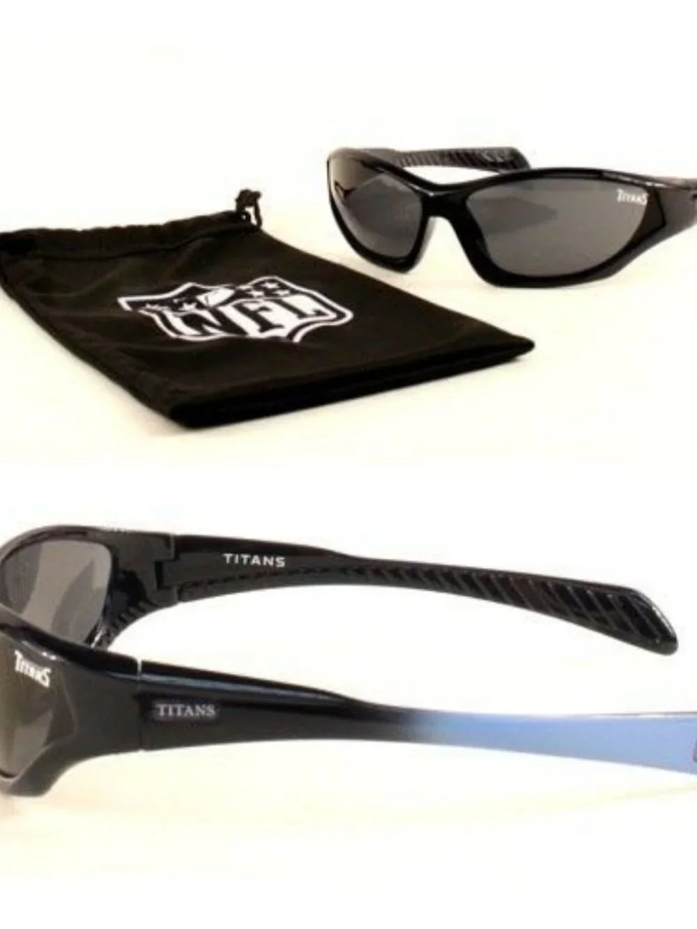 Tennessee Titans Sunglasses Youth Quake with Pouch Bag NFL Official Merch